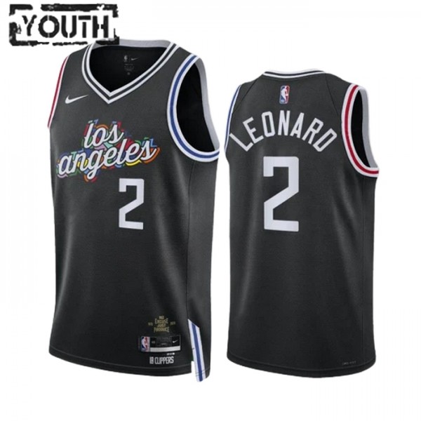 Los Angeles Clippers Trikot Kawhi Leonard 2 Nike 2022-23 City Edition Schwarz Swingman - Kinder